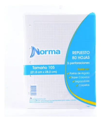 7702111283053_X 80 Hojas  Cuadriculado- Ref. 105  Blanco.webp