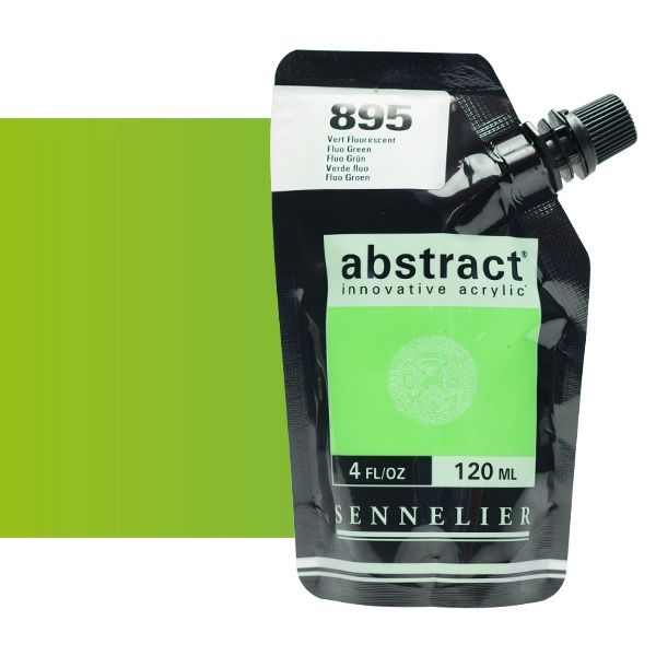 0V20120000000 Acrilico Abstract Sennelier 120ml Verde Fluor-Ref. 895-Cartel Arte & Papelería