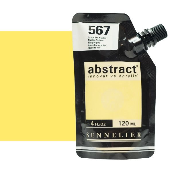 0V20135000000 Acrilico Abstract Sennelier 120ml Amarillo Napoles-Ref. 567-Cartel Arte & Papelería