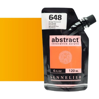 0V20121000000 Acrilico Abstract Sennelier 120ml Anaranjado Fluor-Ref. 648-Cartel Arte & Papelería