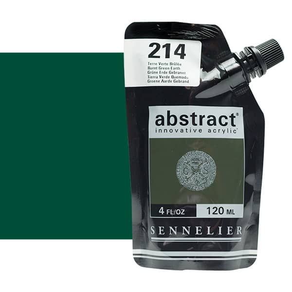 0V20102000000 Acrilico Abstract Sennelier 120ml Tierra Verde Quemada-Ref. 214-Cartel Arte & Papelería