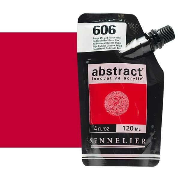 0V20106000000 Acrilico Abstract Sennelier 120ml Rojo Cadmio Oscuro-Ref. 606-Cartel Arte & Papelería