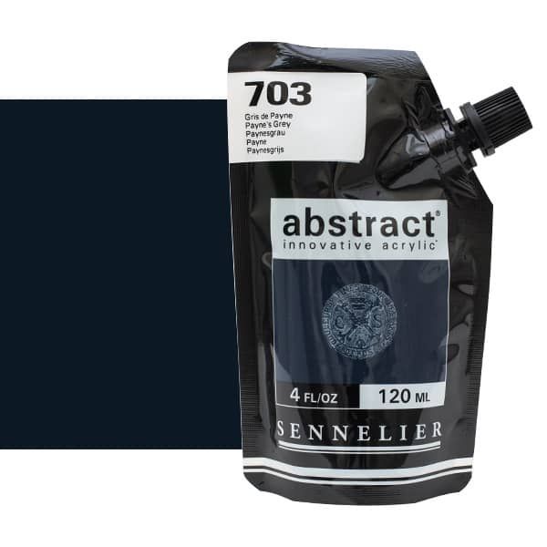 0V34346000000 Acrilico Abstract Sennelier 120ml Gris De Payne-Ref. 703-Cartel Arte & Papelería