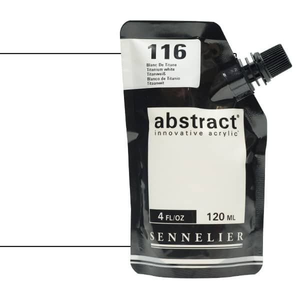 0V20152000000 Acrilico Abstract Sennelier 120ml Blanco De Titanio-Ref. 116-Cartel Arte & Papelería
