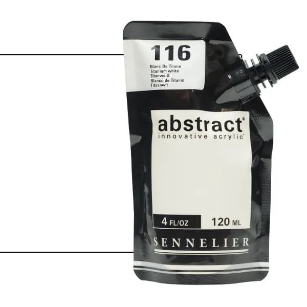 0V20152000000 Acrilico Abstract Sennelier 120ml Blanco De Titanio-Ref. 116-Cartel Arte & Papelería