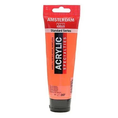 8712079279189 Acrílico Amsterdam 120 ml | Colores Naranja Reflejo 257 Serie Estandar Cartel Arte & Papelería