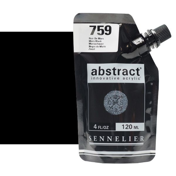 0V20133000000 Acrilico Abstract Sennelier 120ml Negro De Marte-Ref. 759-Cartel Arte & Papelería