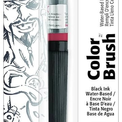 Brush Pen Pentel negro con punta extra fina