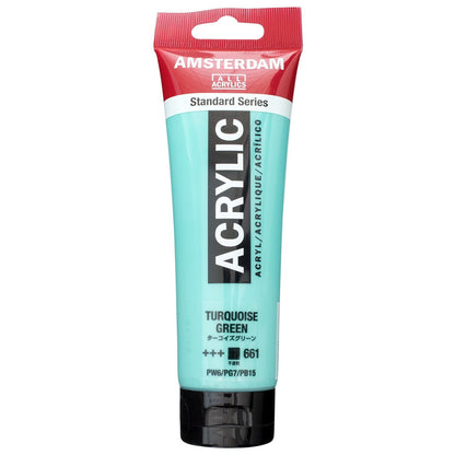 8712079268312 Acrílico Amsterdam 120 ml | Colores Verde Turquesa 661 Serie Estandar Cartel Arte & Papelería