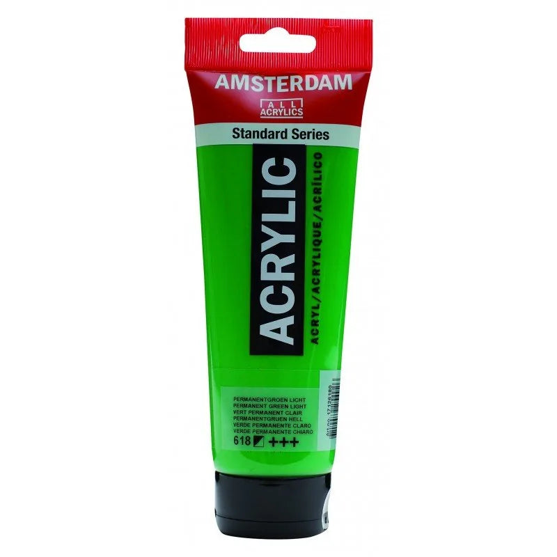 8712079158484 Acrílico Amsterdam 120 ml | Colores Verde Permanente Claro 618 Serie Estandar Cartel Arte & Papelería