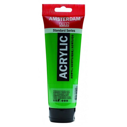 8712079158484 Acrílico Amsterdam 120 ml | Colores Verde Permanente Claro 618 Serie Estandar Cartel Arte & Papelería