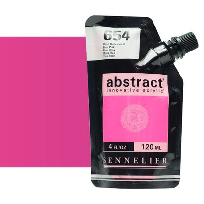 0V20122000000 Acrilico Abstract Sennelier 120ml Rosa Fluor-Ref. 654-Cartel Arte & Papelería