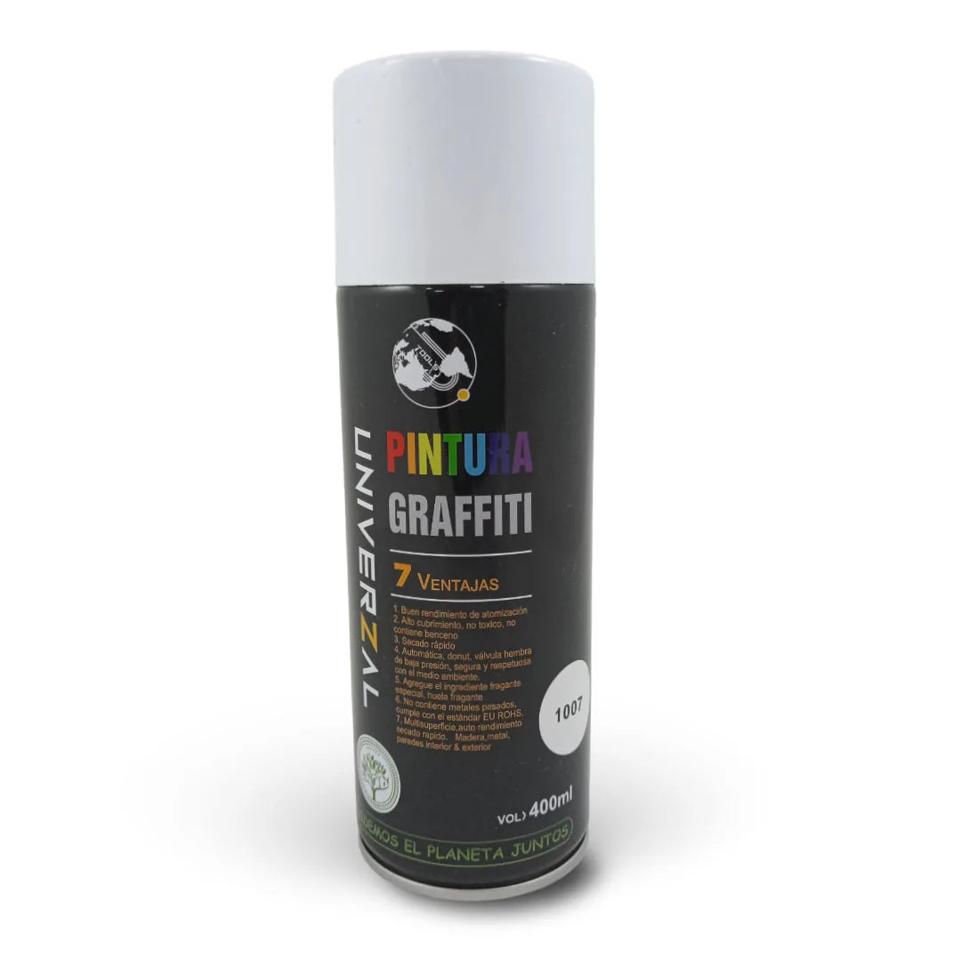 GRAF'1007 Aerosol Graffiti Aerosol Graffiti 400 ml Aerosol Blanco Mate Cartel Arte & Papelería