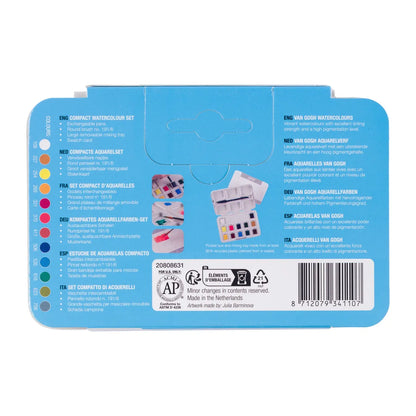  Set Acuarela x 12 Pastilla Van Gogh  Cartel Arte & Papelería