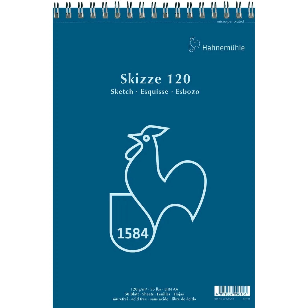 4011367096151 Bloc De Bocetos Blue Skizze Rooster 120gsm Espiral A4 Espiral 120 gsm Cartel Arte & Papelería