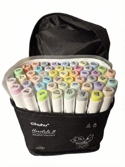 Marcadores Artísticos Con Alcohol Doble Punta - Tonos Pastel | Ohuhu Honolulu