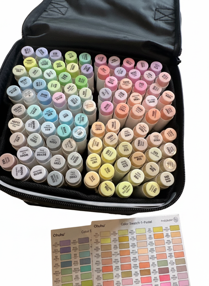 Marcadores Artísticos Con Alcohol Doble Punta - Tonos Pastel | Ohuhu Honolulu