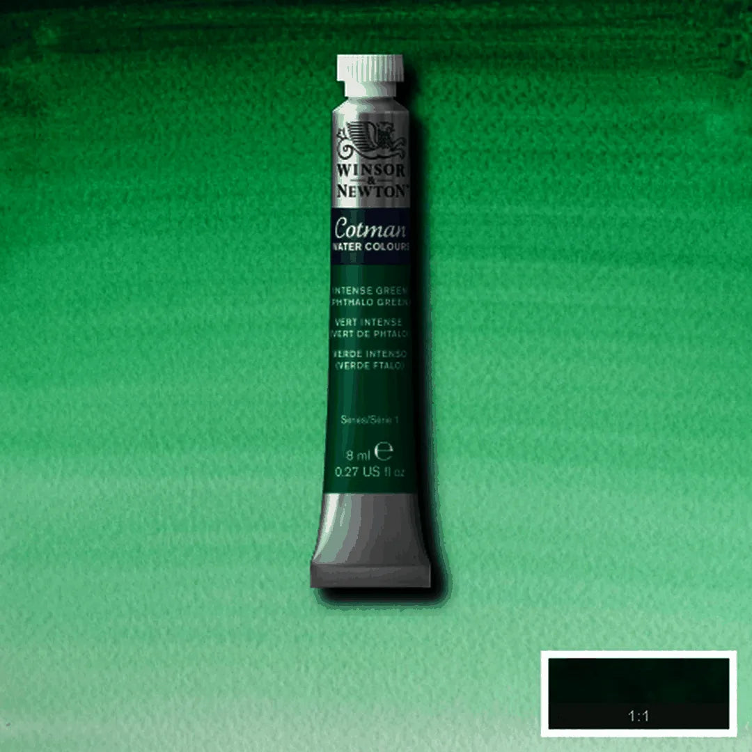 Acuarela Cotman Winsor and Newton en verde intenso, ideal para tus obras de arte. Cartel Arte & Papelería